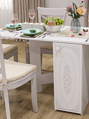 Стол раскладной СМ-5 белое дерево