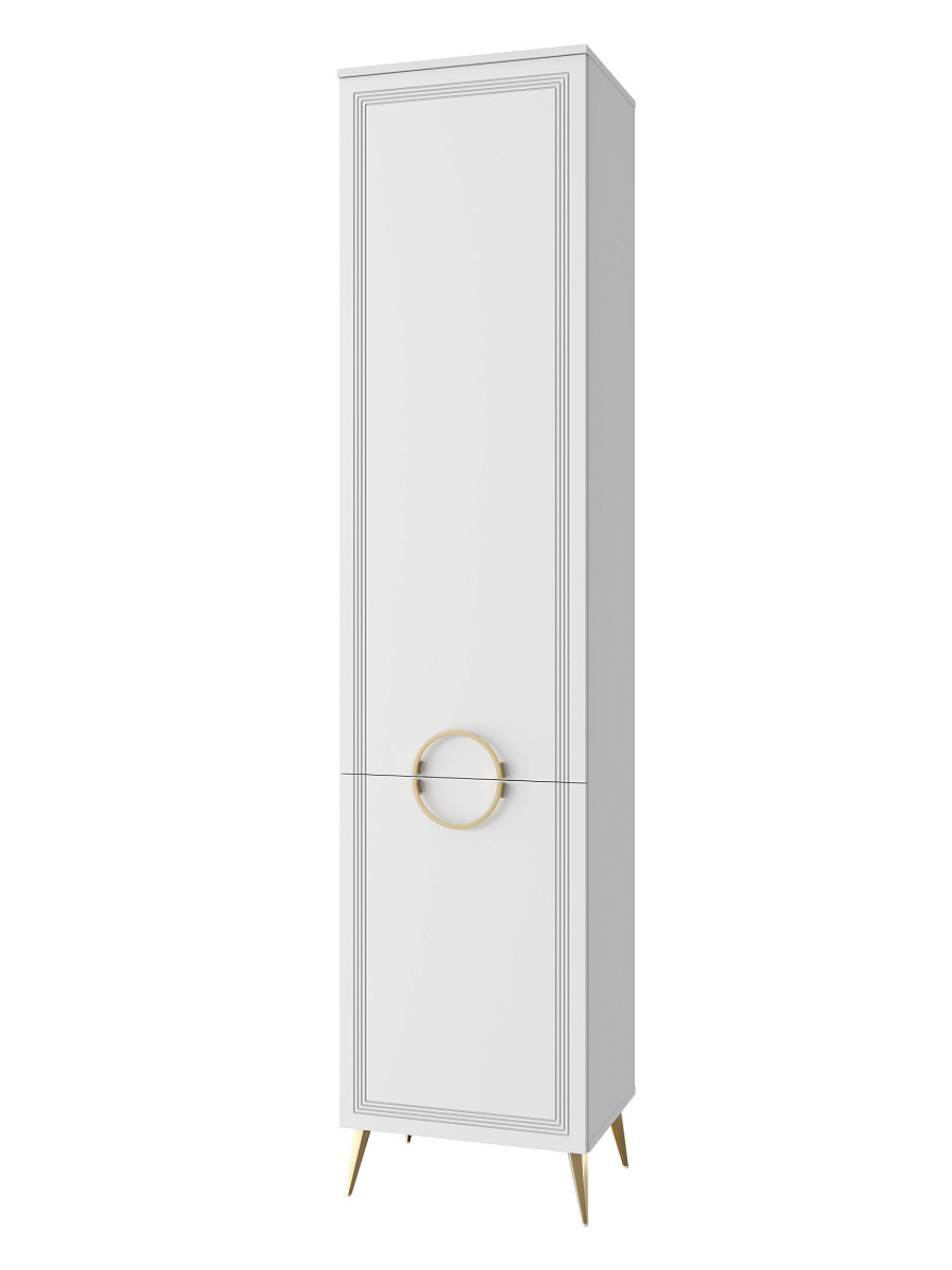 Шкаф-пенал Оливия ОЛ-12 левый белый бриллиант/бланж