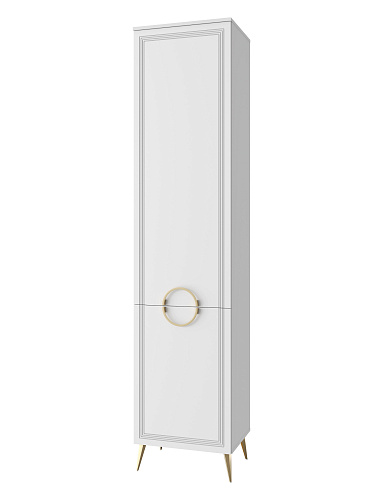 Шкаф-пенал Оливия ОЛ-12 левый белый бриллиант/бланж