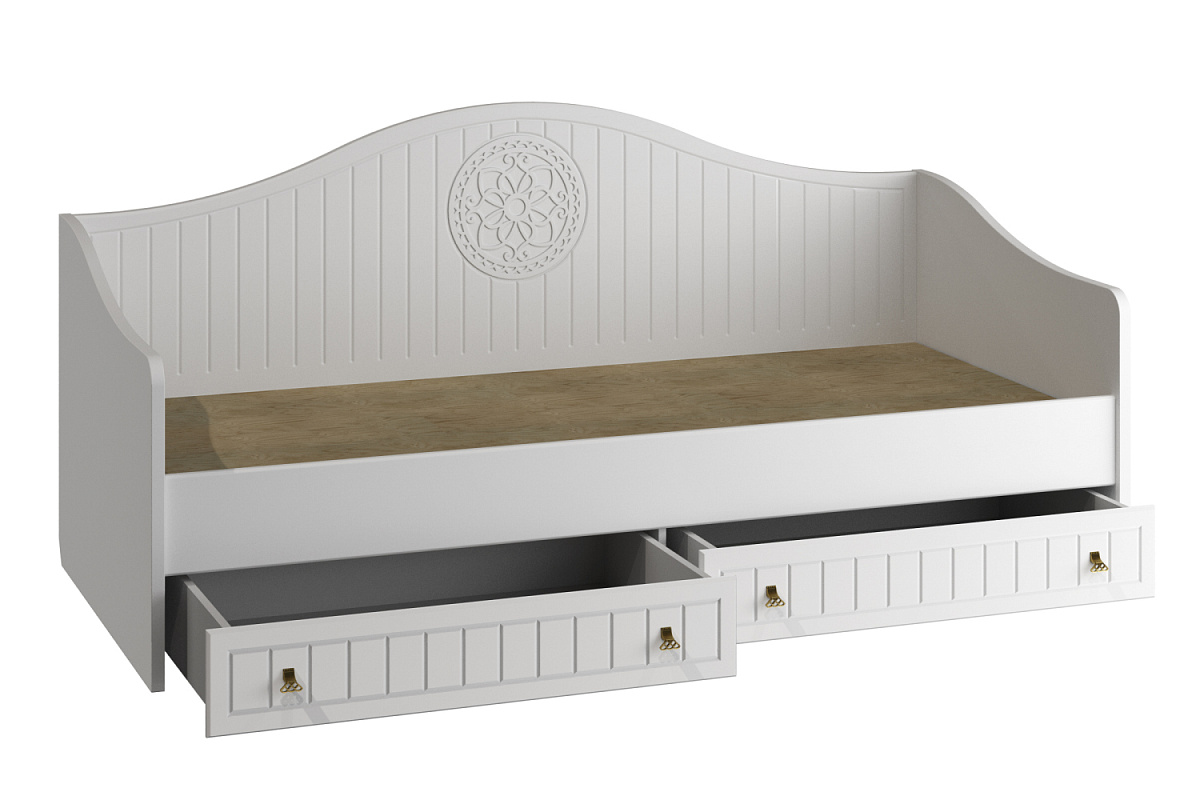 Кровать «Монблан» МБ-64К (2000х900) белое дерево