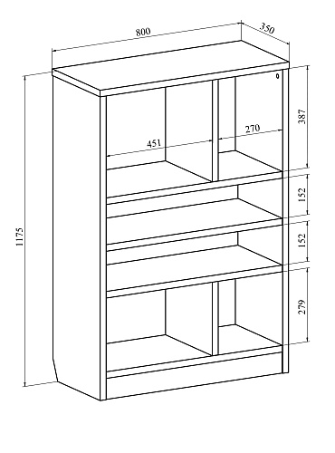 Стеллаж Виктория ВИ-5 дуб крафт золотой