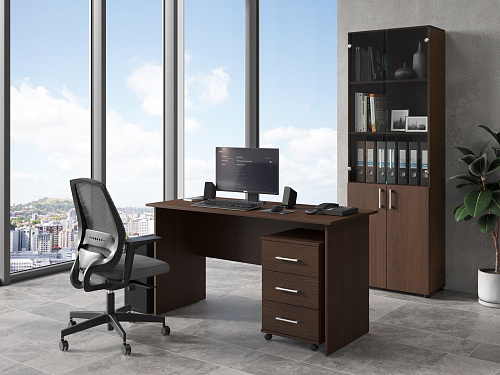 Шкаф со стеклом ОФ-303К венге