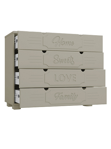 Комод ДримСтар ДС-12 глиняный серый/риолит