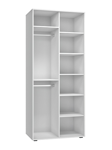 Шкаф для одежды Оптима ОП-01 белый структурный/меренга