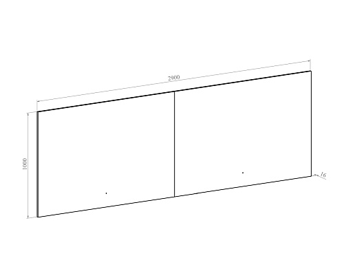 Изголовье для кровати Виктория ВИ-26 (2900x1000) дуб крафт золотой 