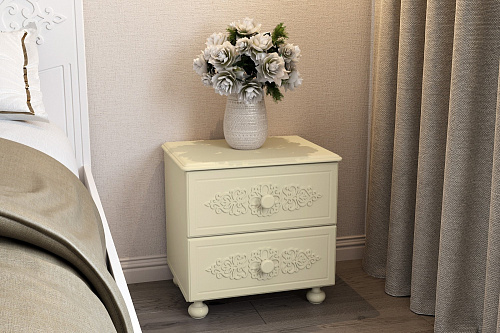 Тумба прикроватная Ассоль плюс АС-4 ваниль