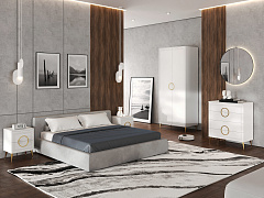 Комплект мебели для спальни Оливия ОЛ-100 белый бриллиант/бланж