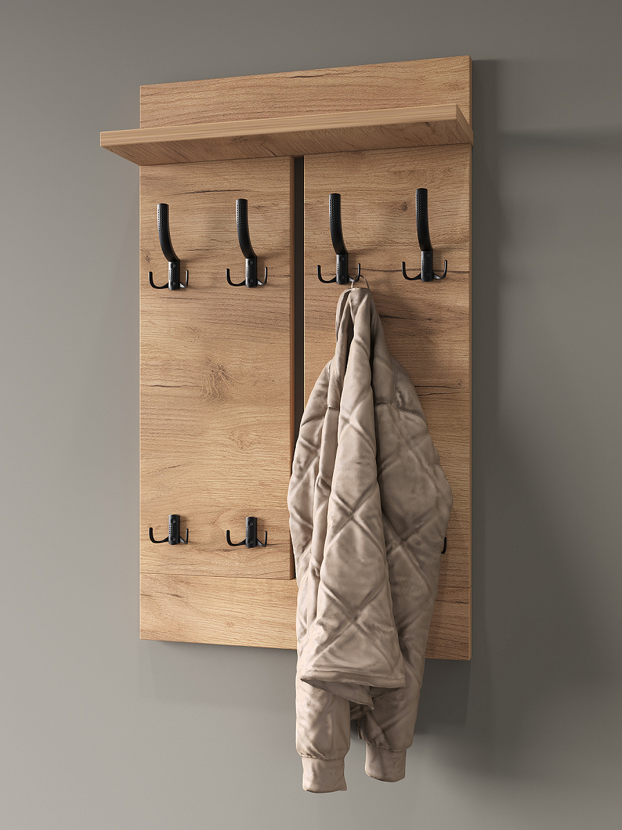 Вешалка ВН-13 дуб крафт золотой (600*1000)