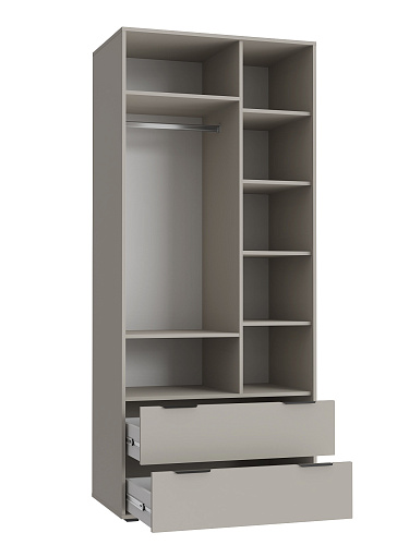 Шкаф платяной Оптима ОП-25 глиняный серый/риолит