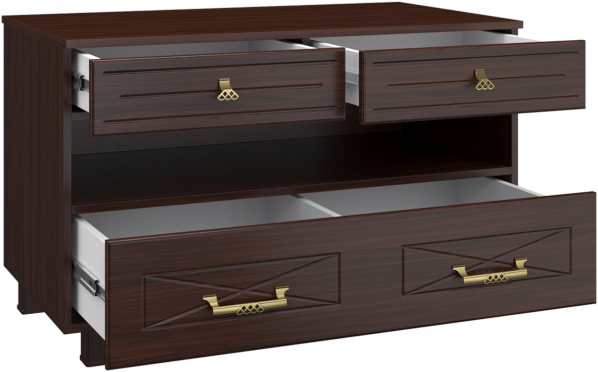 Тумба комбинированная Элизабет ЭМ-5 орех темный