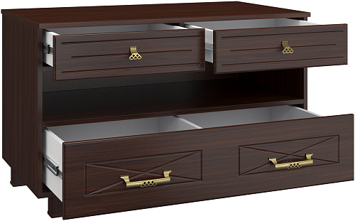 Тумба комбинированная Элизабет ЭМ-5 орех темный