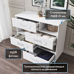 Комод ДримСтар ДС-10 белое дерево