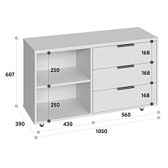 Тумба К-50 белый структурный/меренга