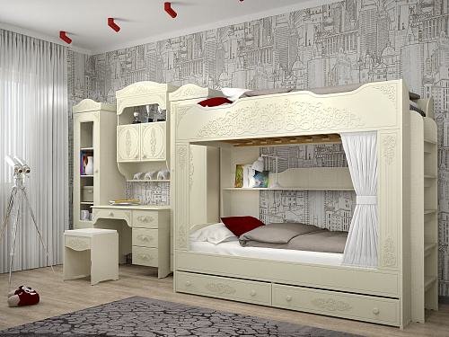 Гарнитур для детской Ассоль плюс АС-031 ваниль