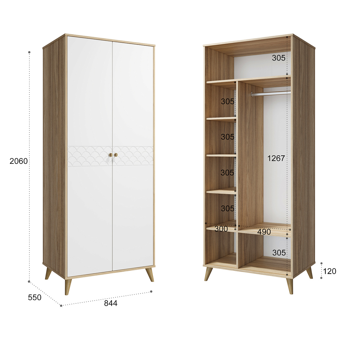 Шкаф Велламо ВО-06 блэквуд ячменный/бланж