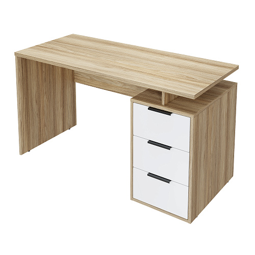 Стол С-407 блэквуд ячменный/меренга (1350*600)