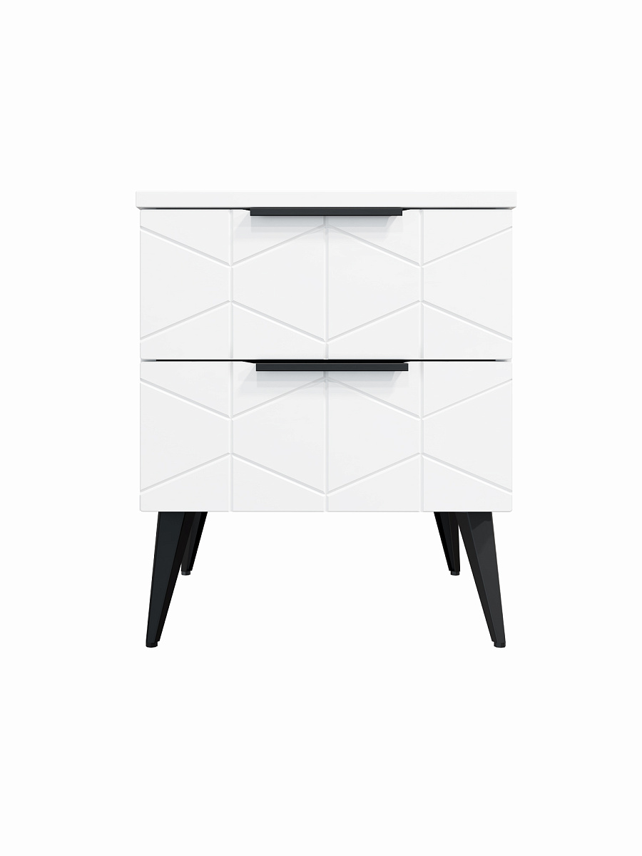 Тумба прикроватная Контемпо КТ-04 белый бриллиант/бланж