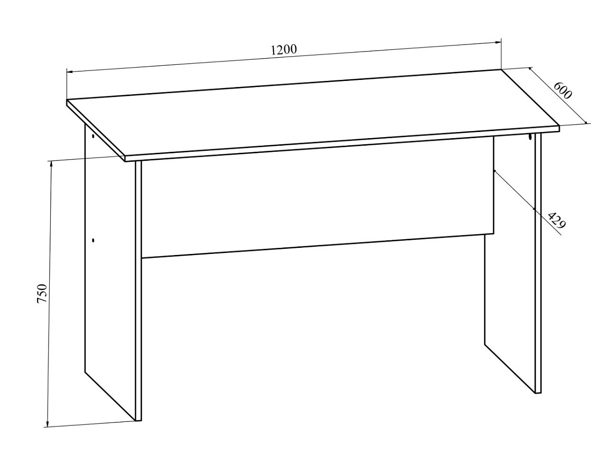 Стол письменный ОФ-112K венге