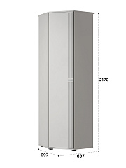 Шкаф угловой Эмилия ЭЛ-14К глухой кашемир/шарли керамика