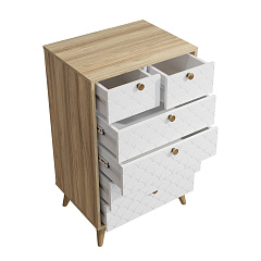 Комод Велламо ВО-02 блэквуд ячменный/бланж