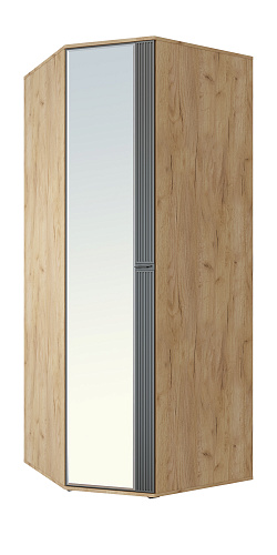 Шкаф угловой Эмилия ЭЛ-17К с зеркалом дуб крафт золотой/графит