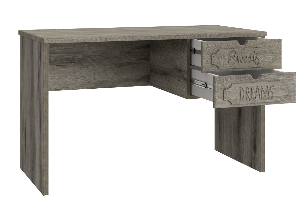 Стол письменный ДримСтар ДС-6 дуб эвок/дуб сонома темный