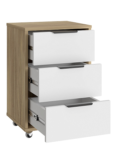 Тумба мобильная К-54 блэквуд ячменный/меренга