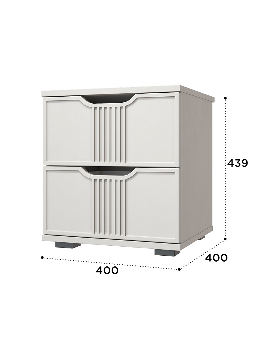 Тумба прикроватная Эмилия ЭЛ-25 кашемир/шарли керамика