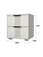 Тумба прикроватная Эмилия ЭЛ-25 кашемир/шарли керамика