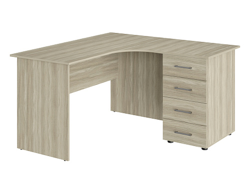 Комплект стол с тумбой ОФ-10+ОФ-20 блэквуд сатиновый