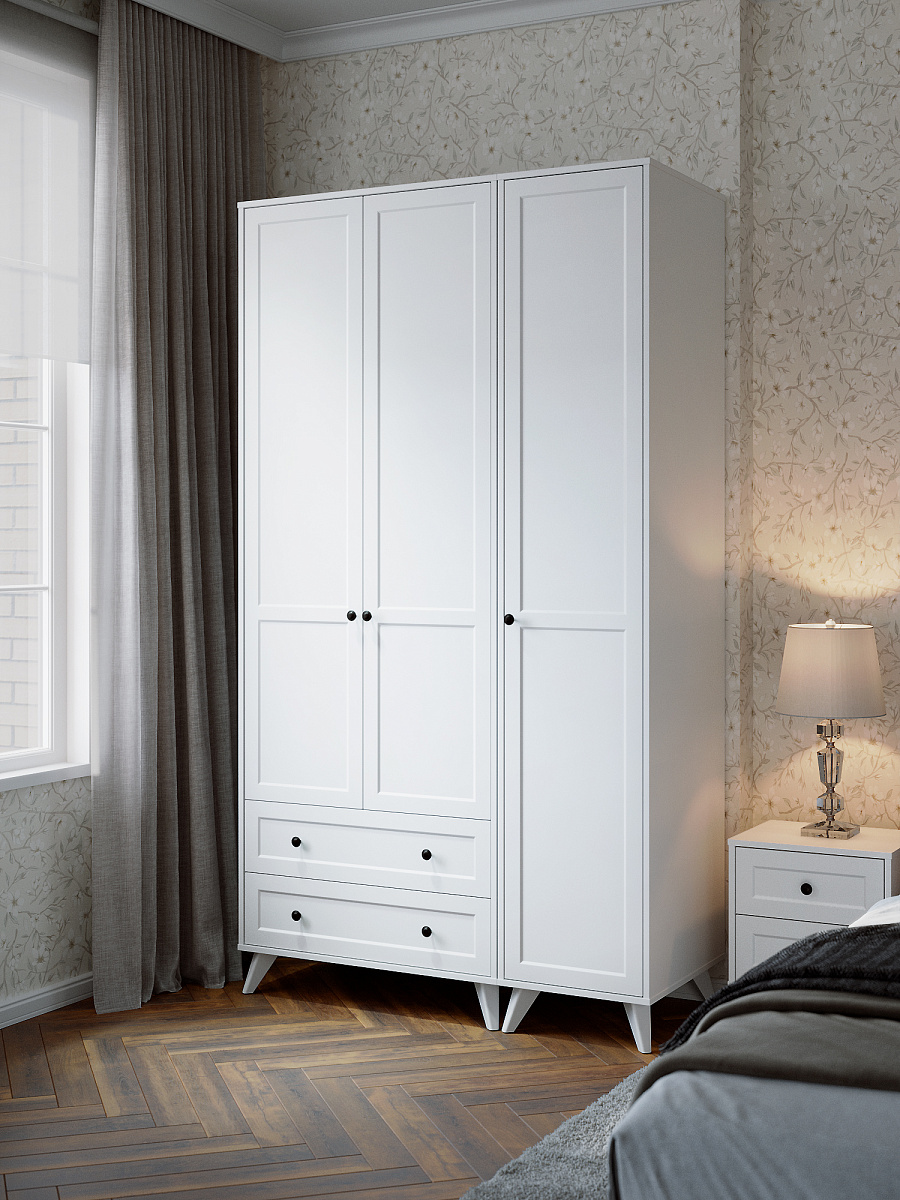 Шкаф Вильям ВМ-11 белый бриллиант/бланж