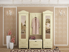 Шкаф-пенал с зеркалом Ассоль плюс АС-1 ваниль