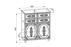Тумба комбинированная Ассоль плюс АС-18 ваниль