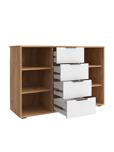 Комод Оптима ОП-17 дуб крафт золотой/меренга