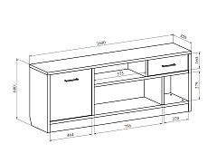 Тумба Виктория ВИ-1К белый структурный/дуб роше