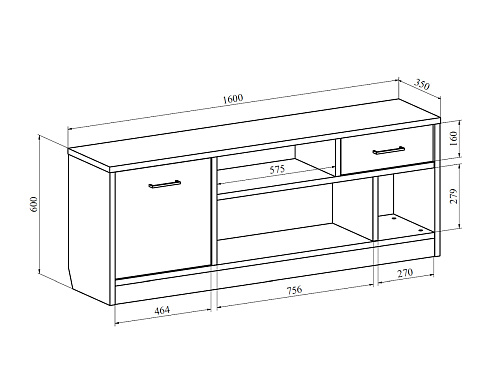 Тумба Виктория ВИ-1К белый структурный/дуб роше