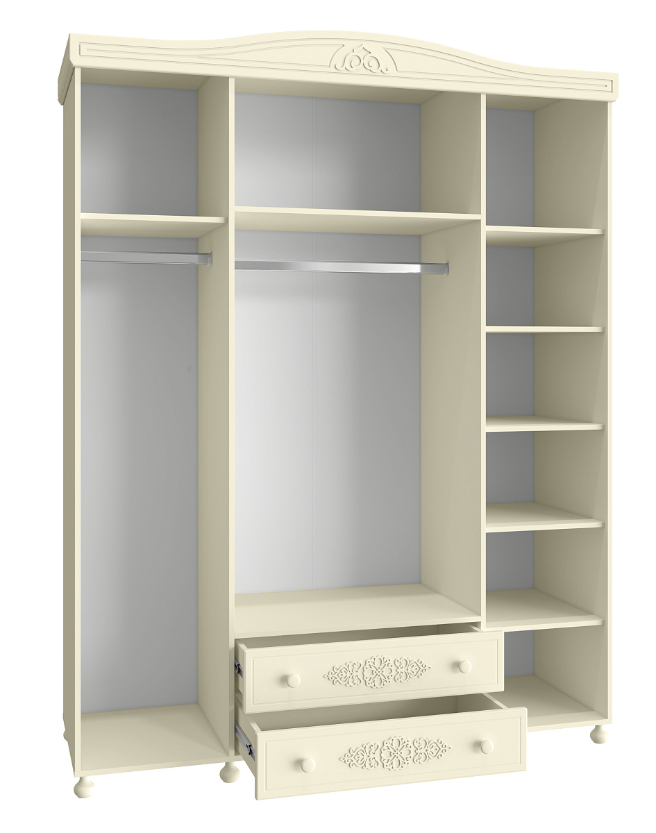 Шкаф четырехдверный Ассоль плюс АС-28 ваниль