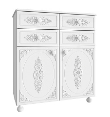 Тумба комбинированная Ассоль АС-18 белое дерево