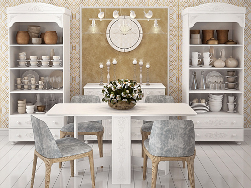 Шкаф-пенал открытый Ассоль АС-3 белое дерево