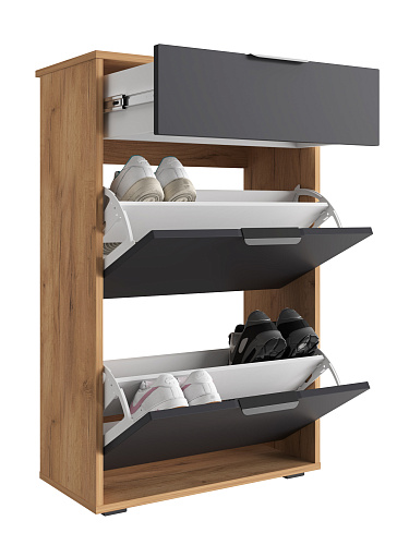 Тумба Оптима ОП-09 дуб крафт золотой/графит