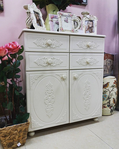 Тумба комбинированная Ассоль плюс АС-18 ваниль