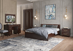 Кровать Элизабет ЭМ-14 (2000x1600) орех темный