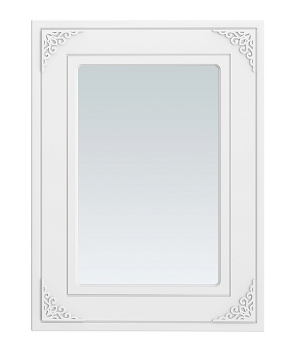 Зеркало Ассоль АС-74 (600х800) белое дерево
