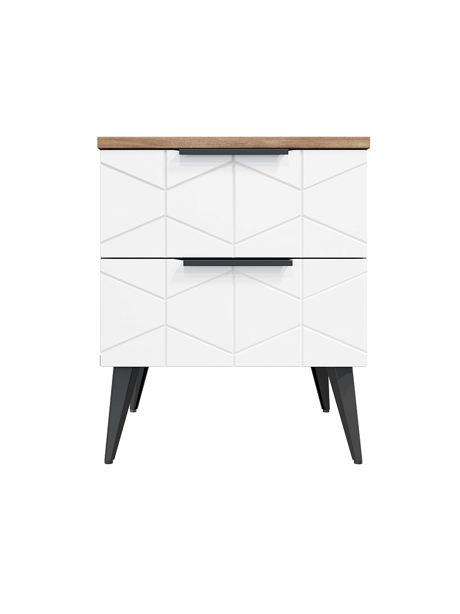 Тумба прикроватная Контемпо КТ-04 дуб барокко янтарный/бланж