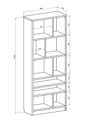 Стеллаж Виктория ВИ-3 дуб крафт золотой