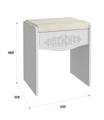 Банкетка Ассоль АС-21 белое дерево
