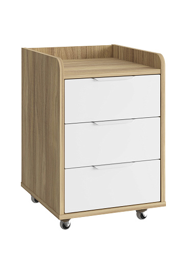 Тумба мобильная К-57 блэквуд ячменный/меренга