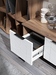 Тумба ТВ Контемпо КТ-05 дуб барокко янтарный/бланж