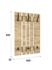 Вешалка ВН-11 блэквуд ячменный (600*930)