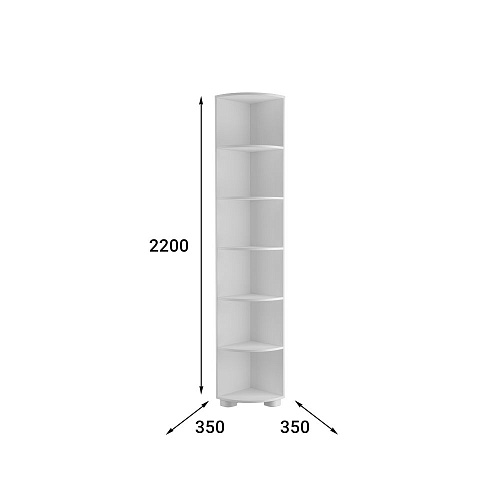 Стеллаж «Монблан» МБ-23 белый структурный